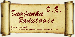 Damjanka Radulović vizit kartica